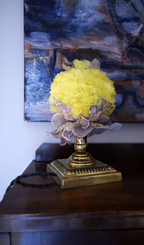 Lampe artichaut jaune