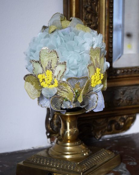 Lampe artichaut vert d'eau