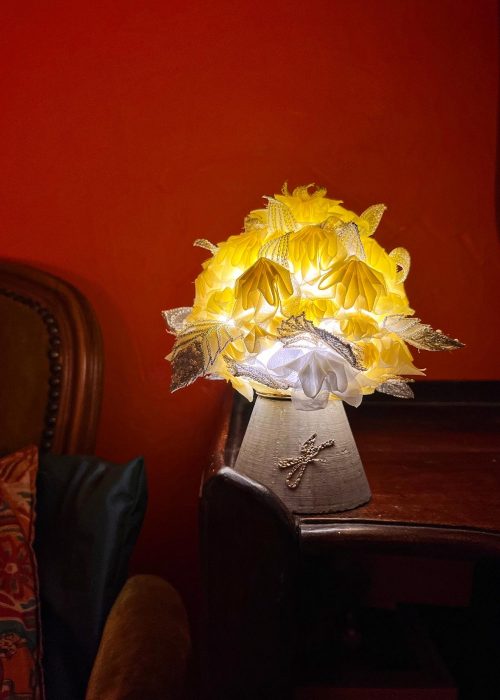 veilleuse dahlia jaune 2